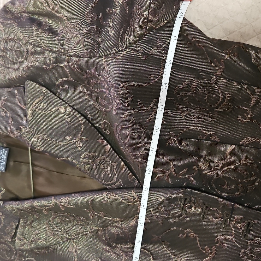 Brown/Bronze Blazer and Skirt Set - Picture 6 of 11